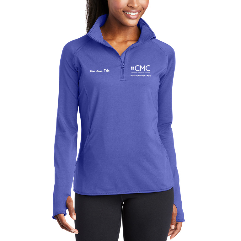 Sport-Tek® Ladies Sport-Wick® Stretch 1/2-Zip Pullover – My CMC Fashion